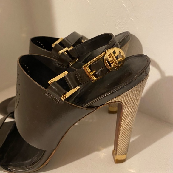 Tory Burch Open Toe Sandal Heels - Picture 2 of 9